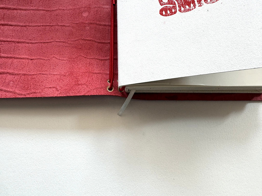 Red Crocodile + Red A5 Trifold