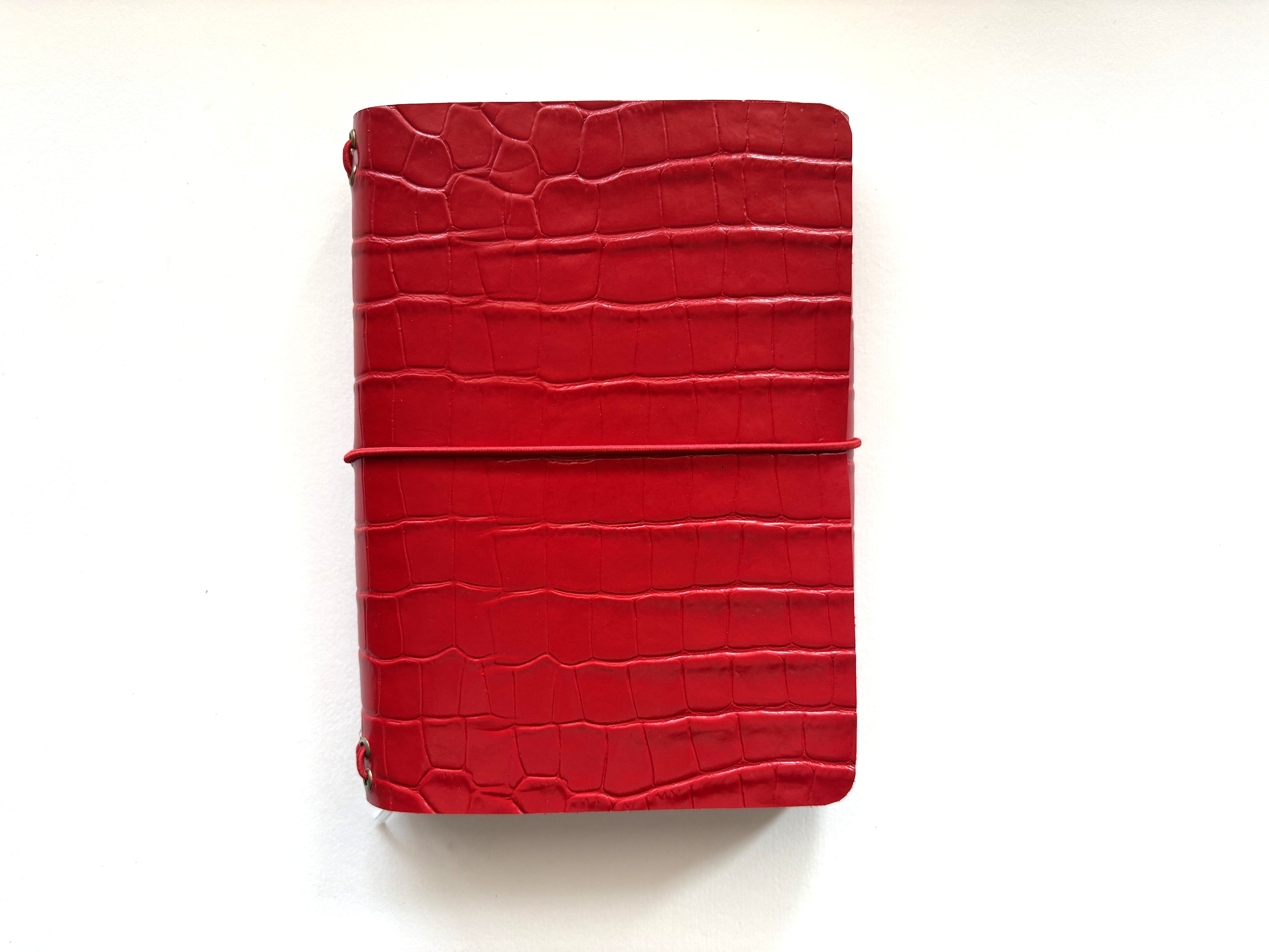 Red Crocodile + Red A5 Trifold