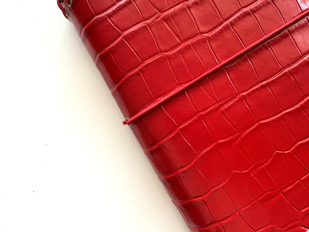 Red Crocodile + Red A5 Trifold