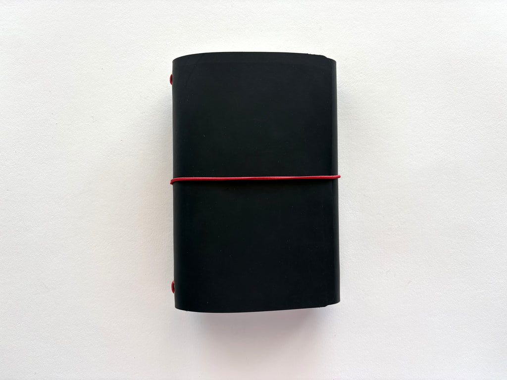 Black Leather + Red Cord A5 Bifold