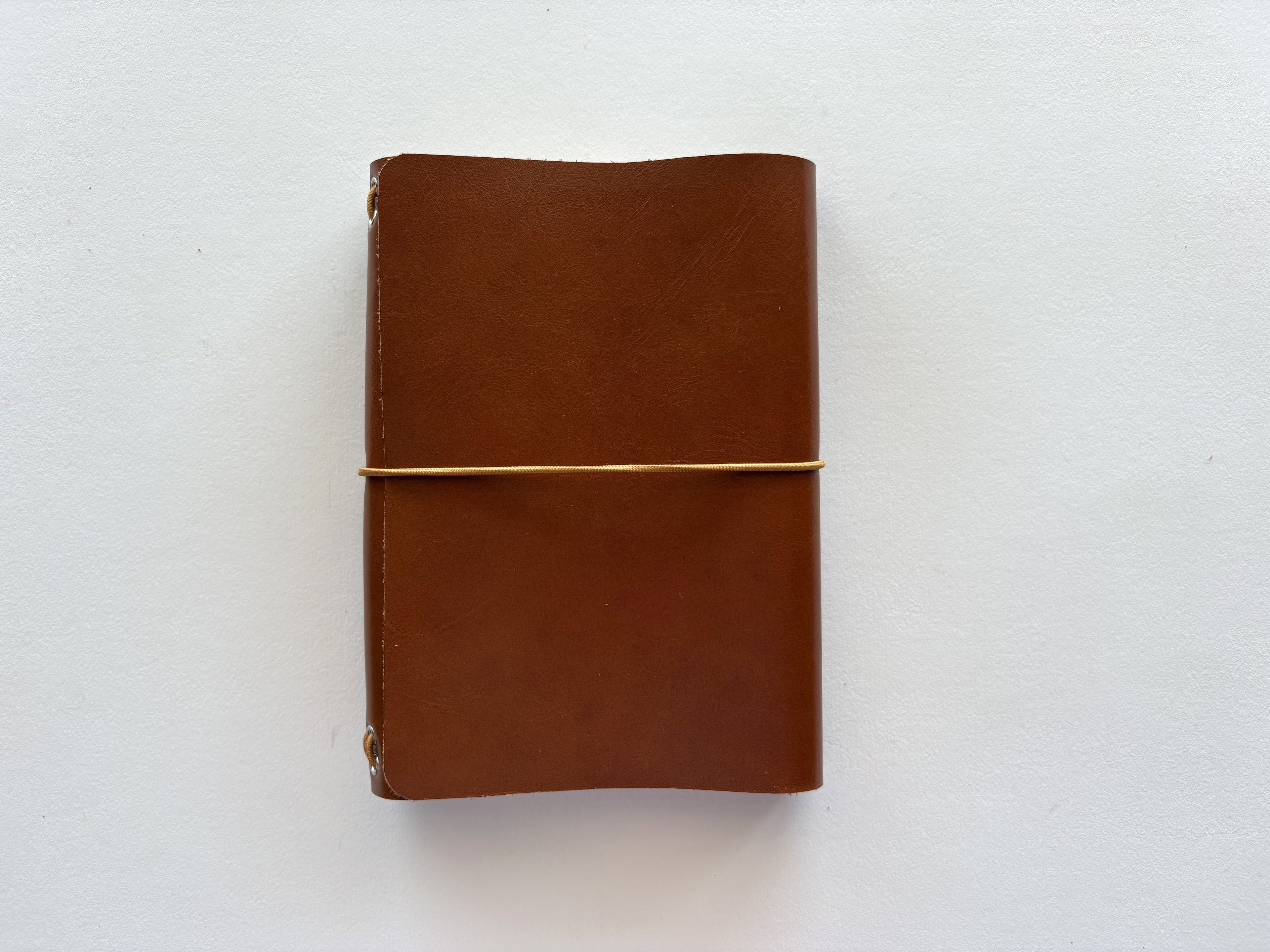 Camel Leather + Mustard Cord A5 Trifold